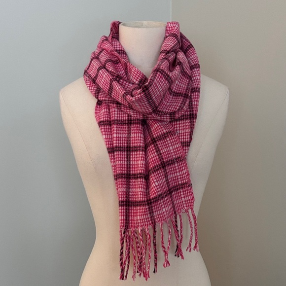 Karbon Accessories - Karbon Pink White Black Plaid Scarf